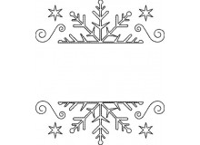 Stickdatei - Schneeflocke geteilt Doodle